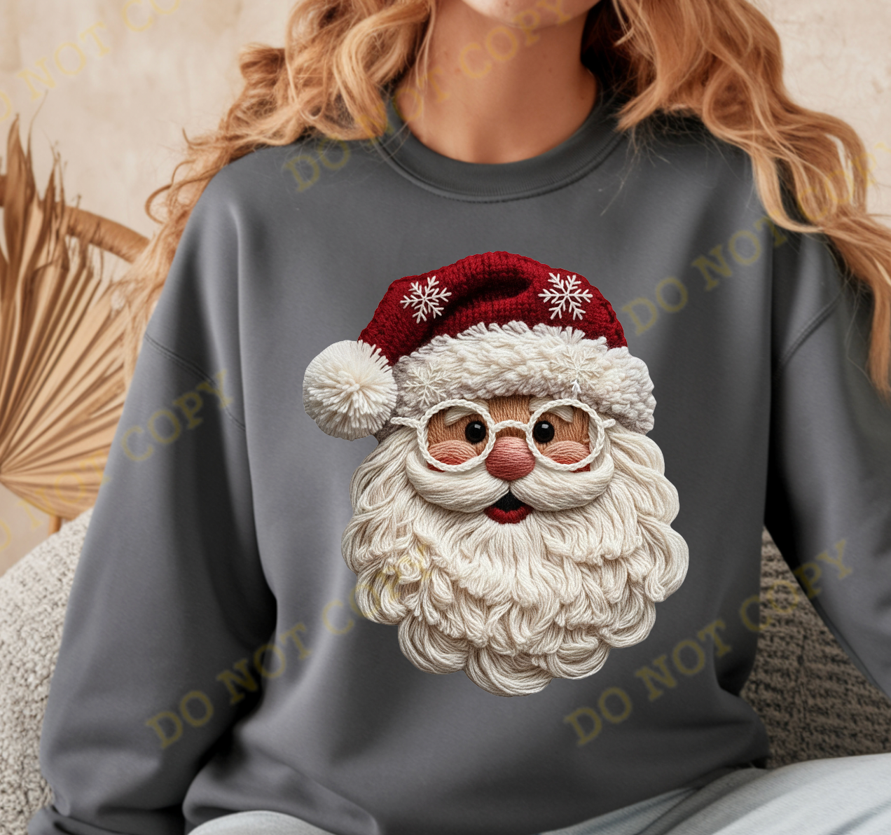 Christmas Faux Yarn Santa