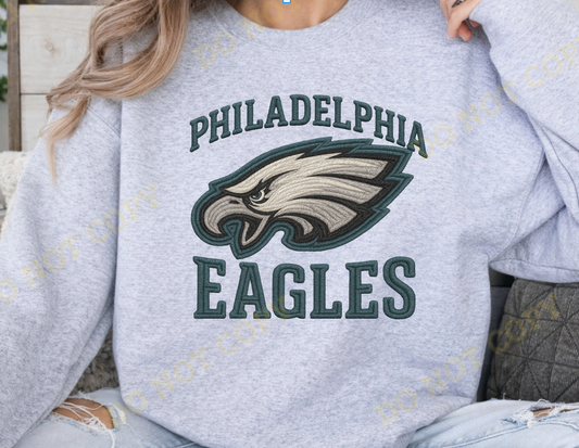 Retro Eagle Faux Embroidery