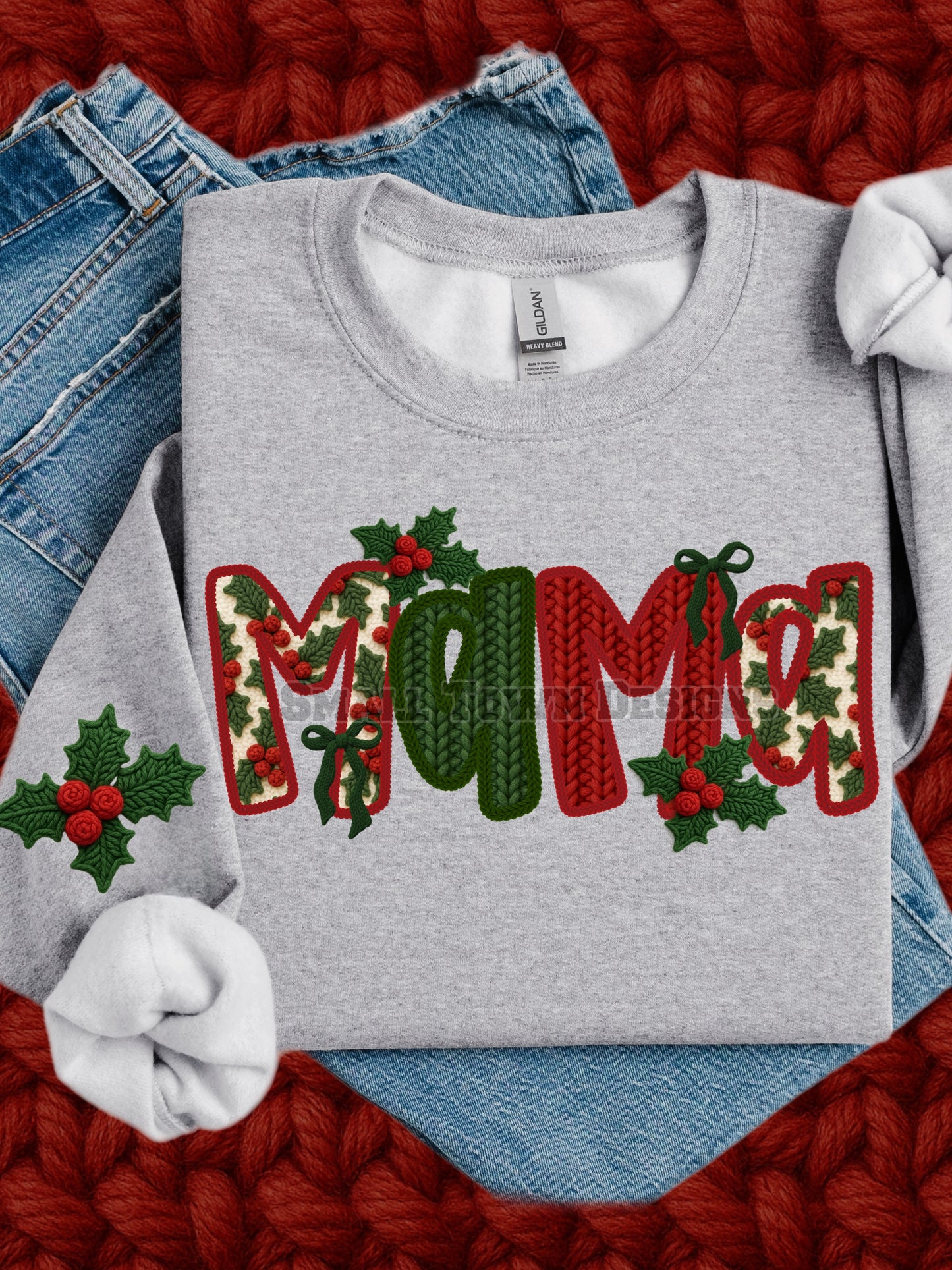 Faux Crocheted Christmas Mama
