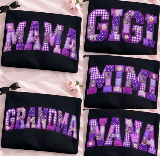 Personalized Purple Quilt Titles