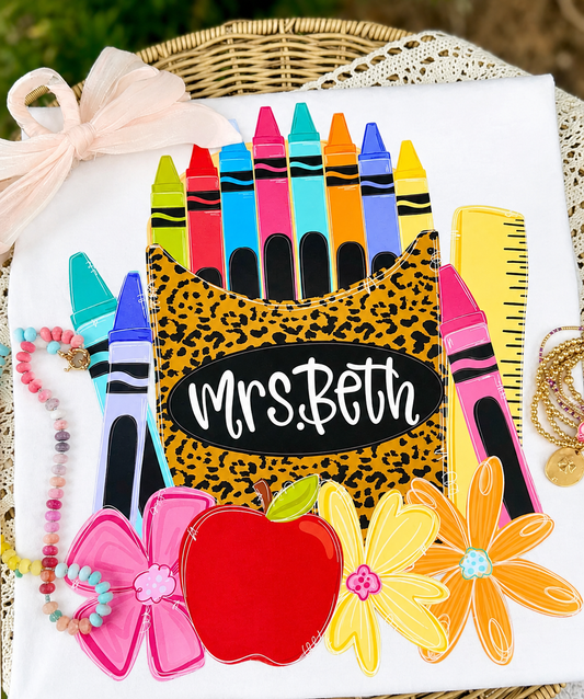 Personalized Teacher Crayon Box