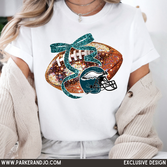 Glitter Eagle Football with Helmet